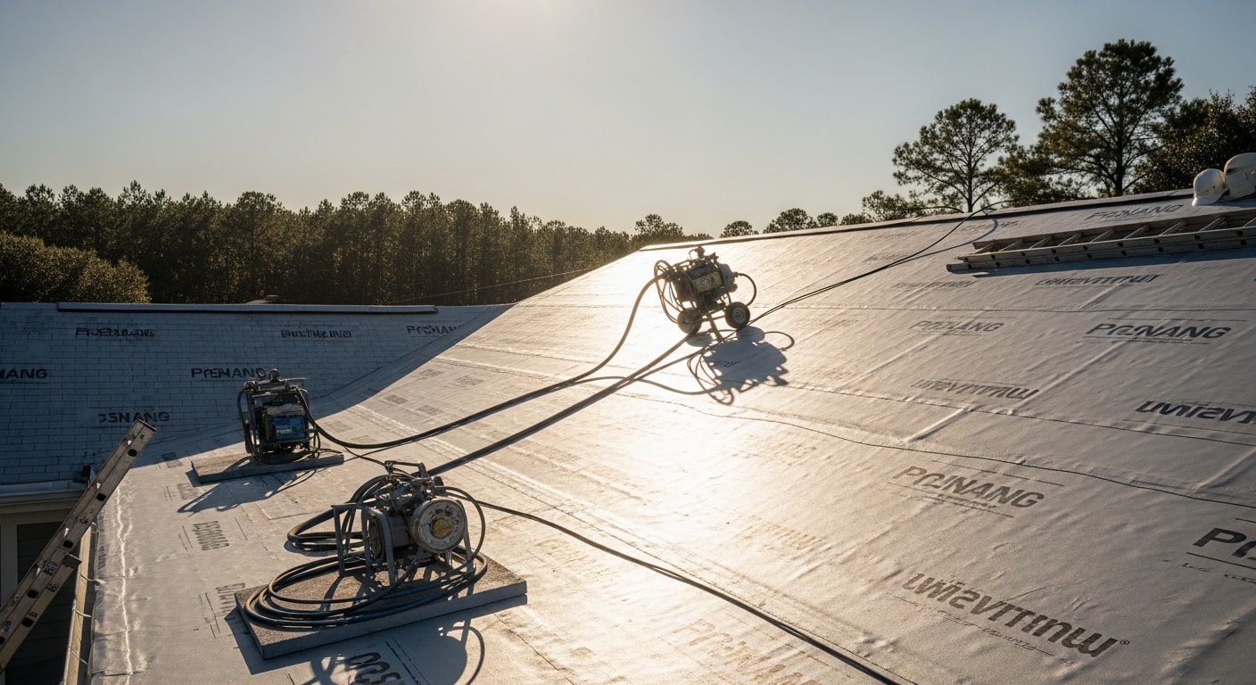 Seamless membrane bonding directly to your existing roof surface